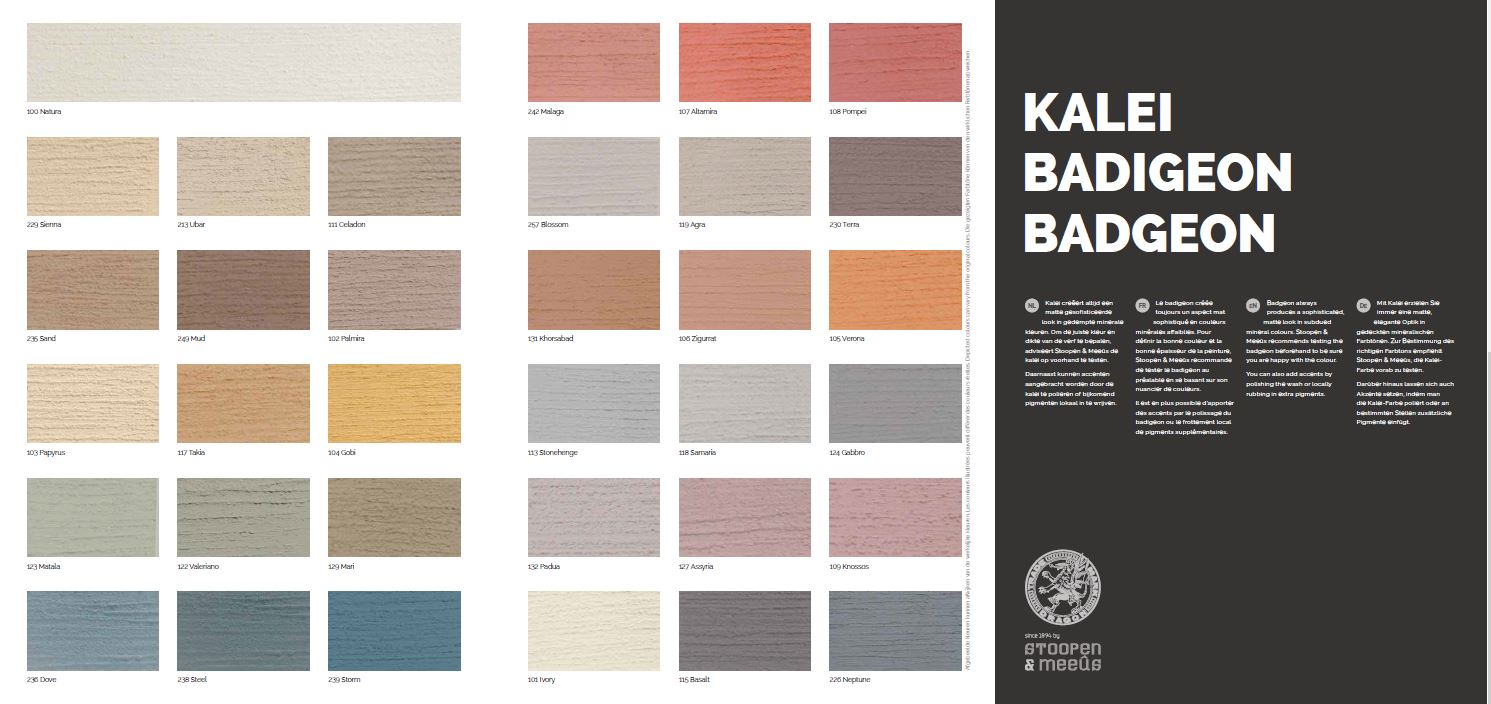 Kalei minirale verf kleuren